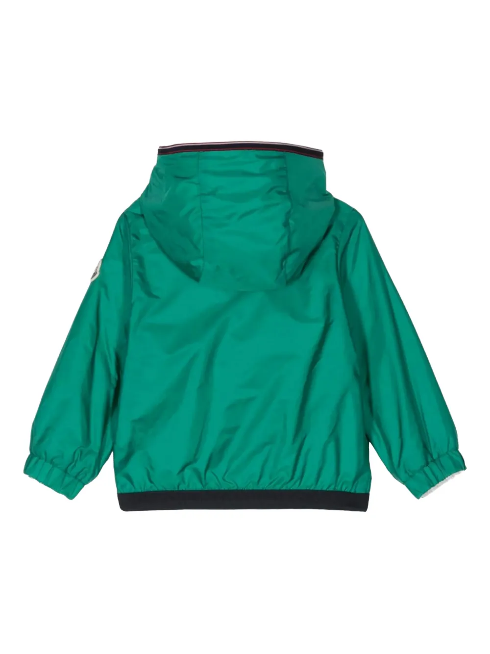 Moncler Enfant Anton jack met logopatch en capuchon Groen
