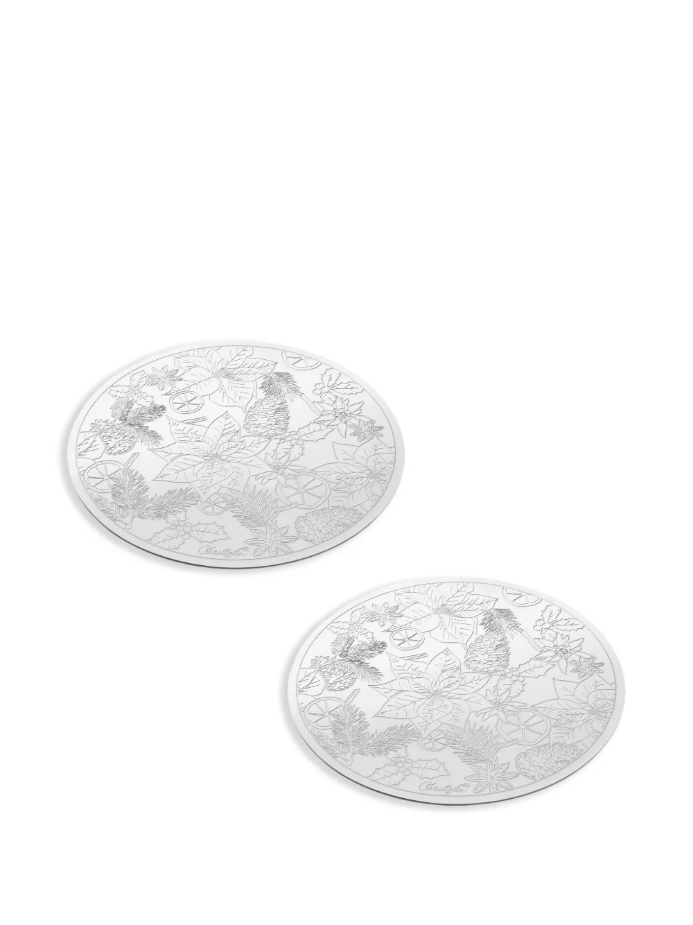Christofle Bouquet Givré glass coasters (set of two) | Tableware | Image 2