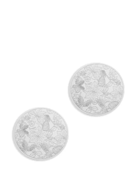 Christofle Bouquet Givré glass coasters (set of two)