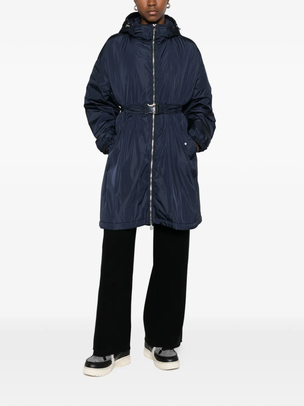 Add hooded belted coat | Parkas | Image 2