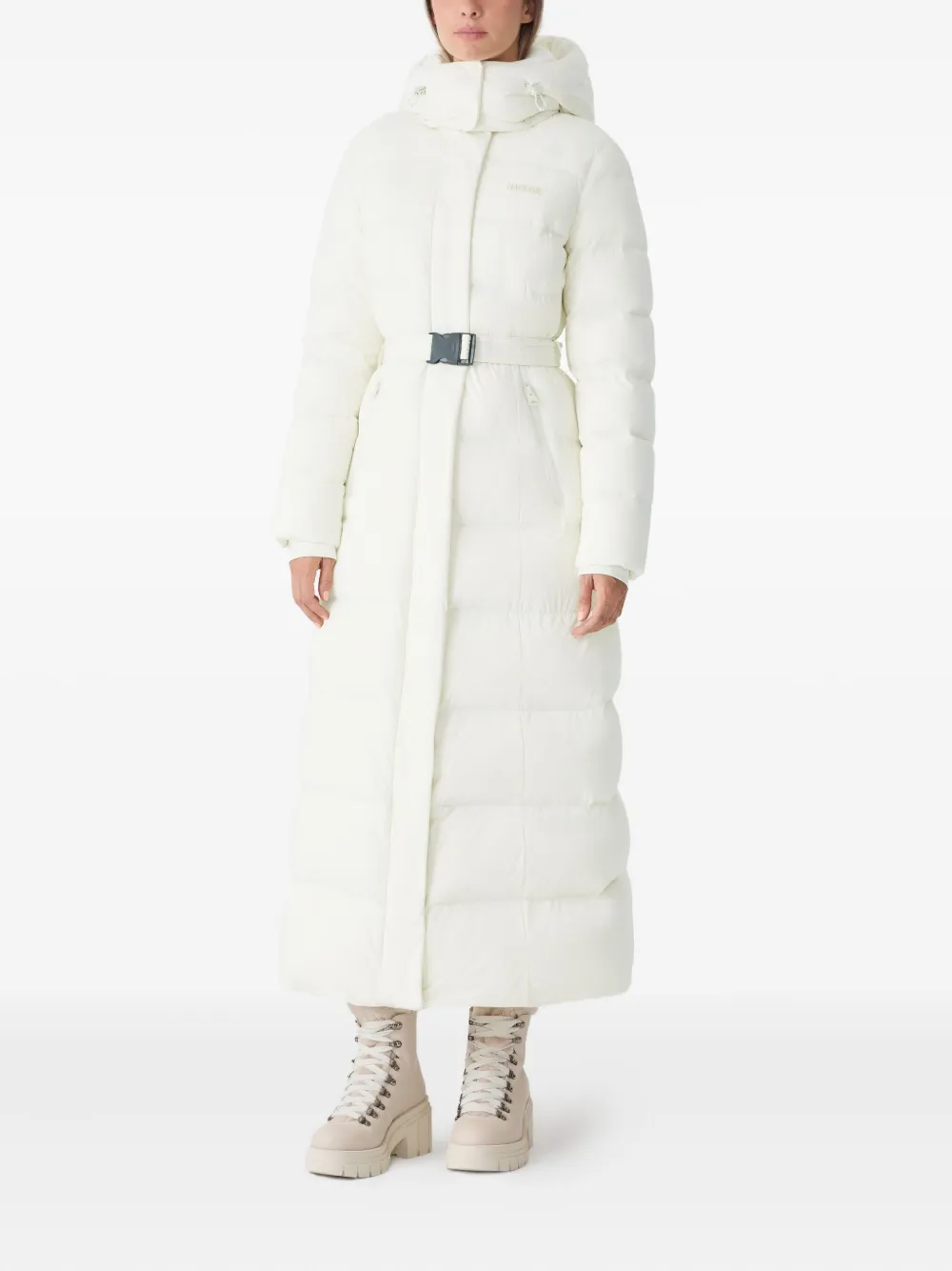 Mackage Calina-city Hooded Belted Coat In Neutral