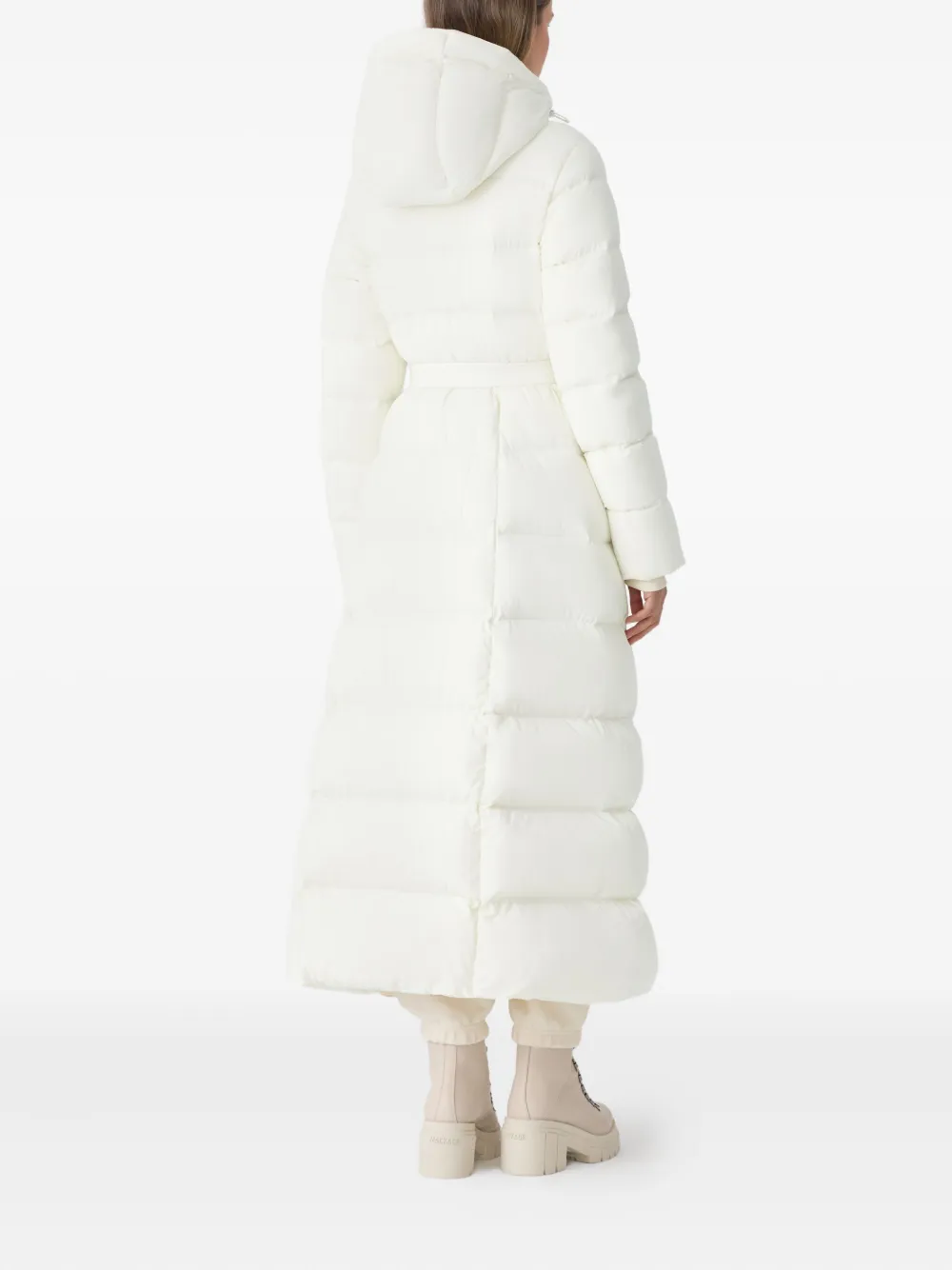 Mackage Calina-city Hooded Belted Coat In Neutral