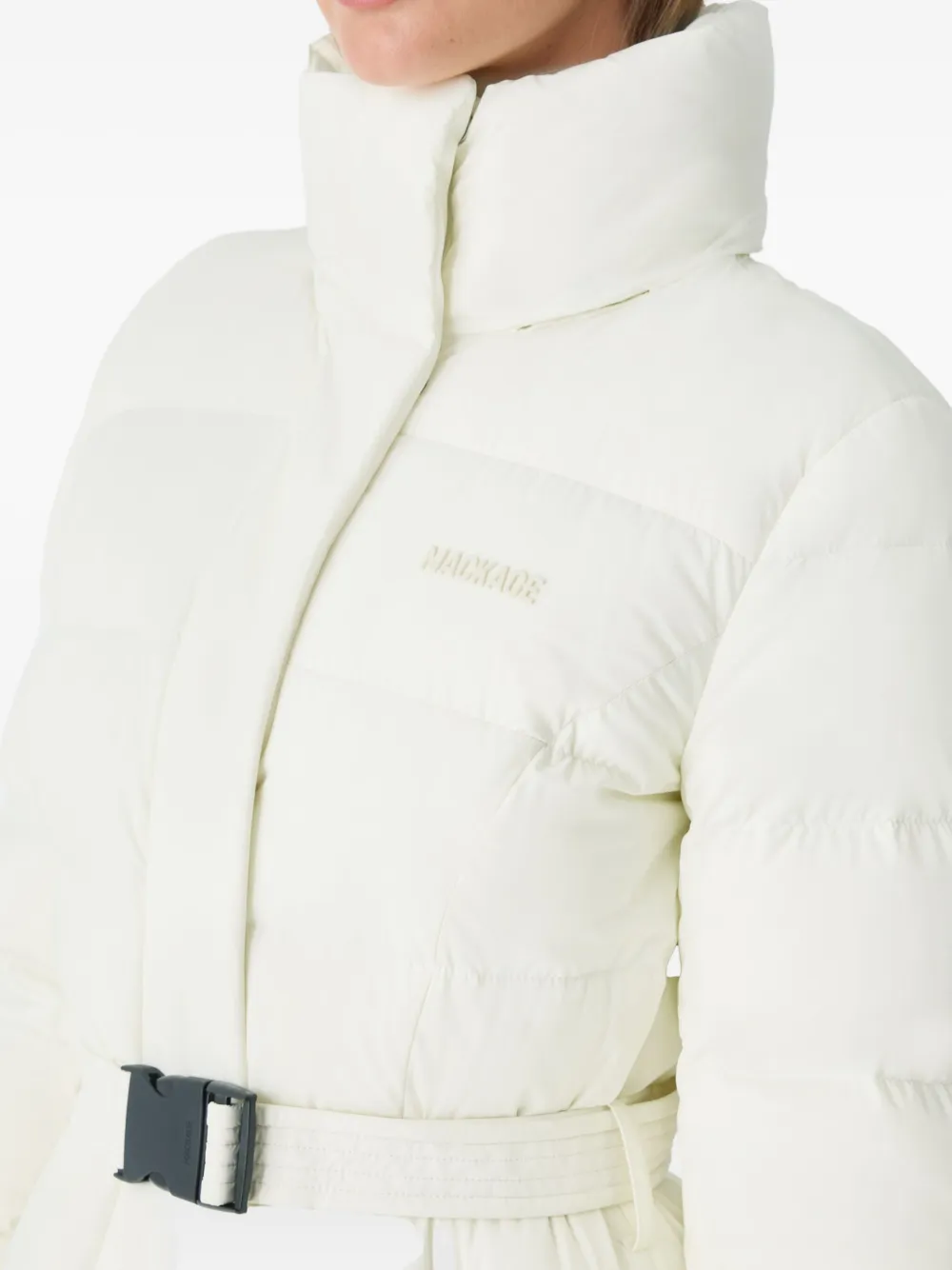 Mackage Calina-city Hooded Belted Coat In Neutral