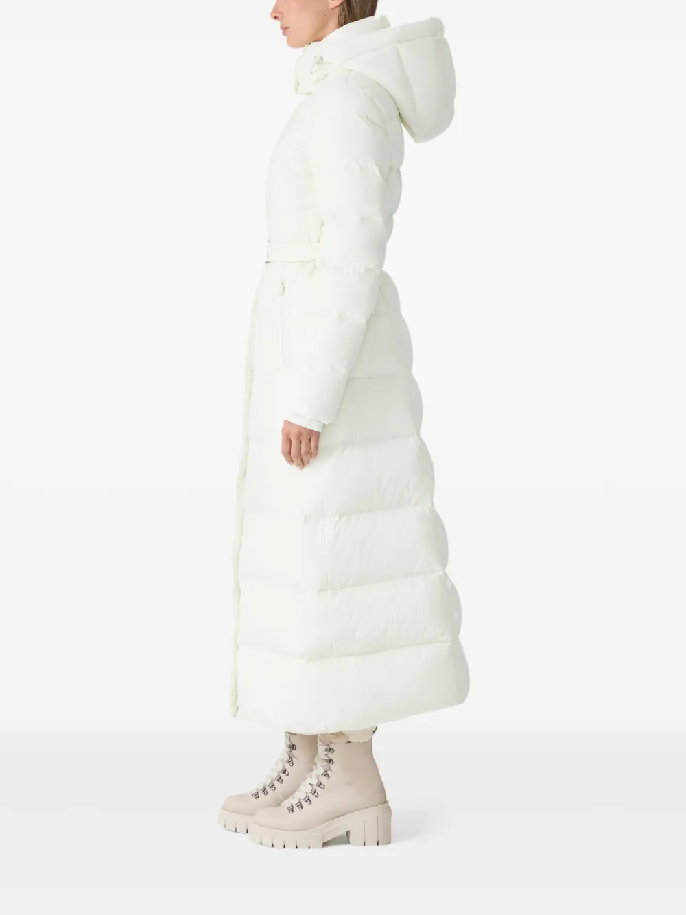 Mackage Calina-City jas met capuchon en ceintuur Beige