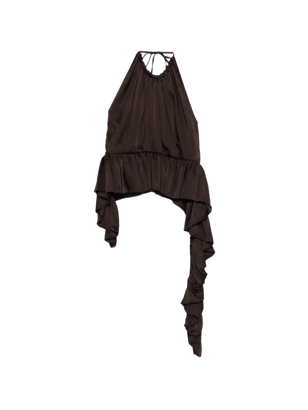 LIBEROWE ruffled peplum blouse - Marrone