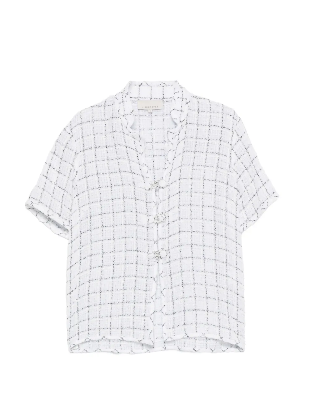 LIBEROWE Hetty check-pattern shirt - White