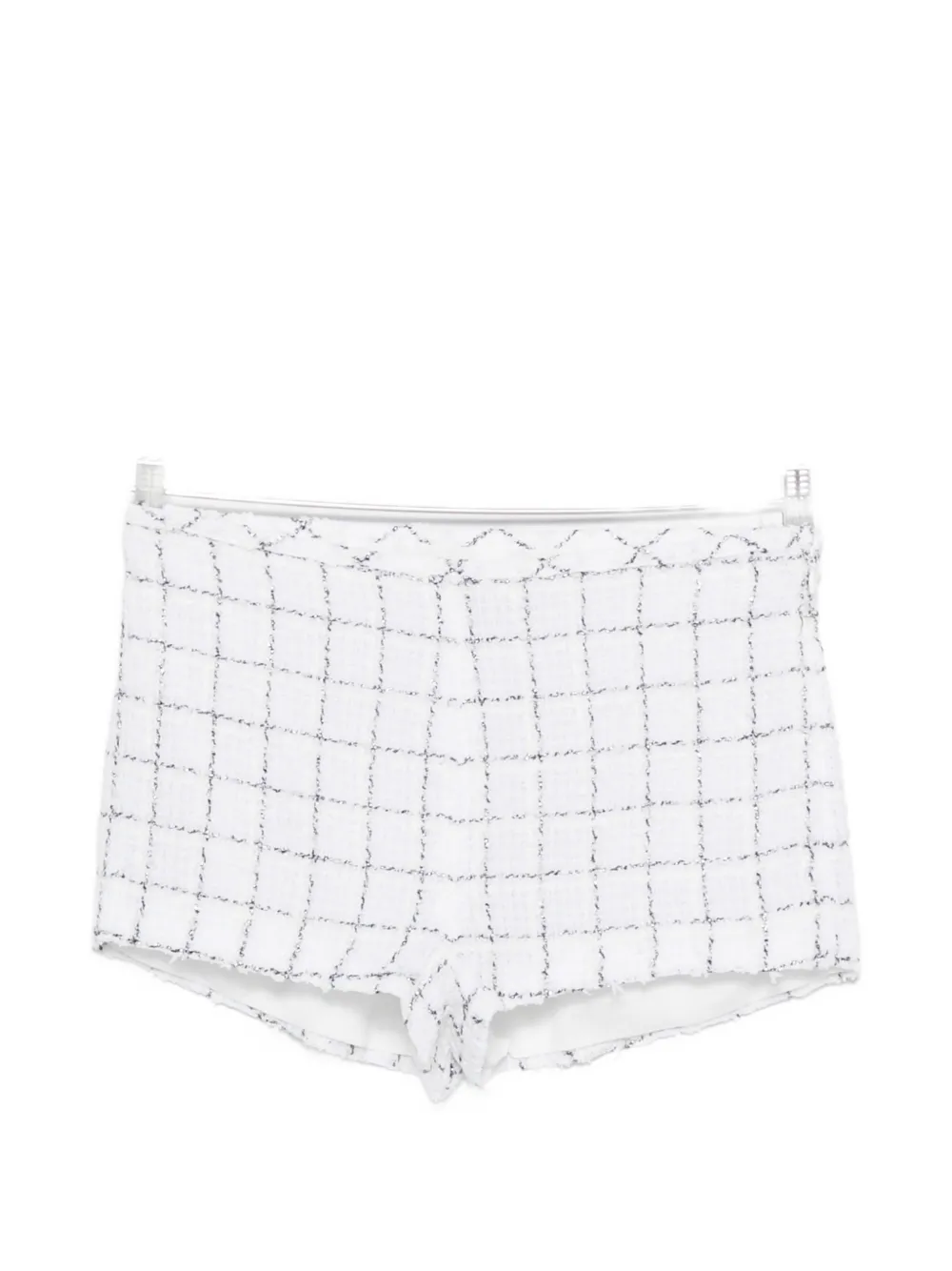 LIBEROWE Madeline check-pattern shorts - Bianco