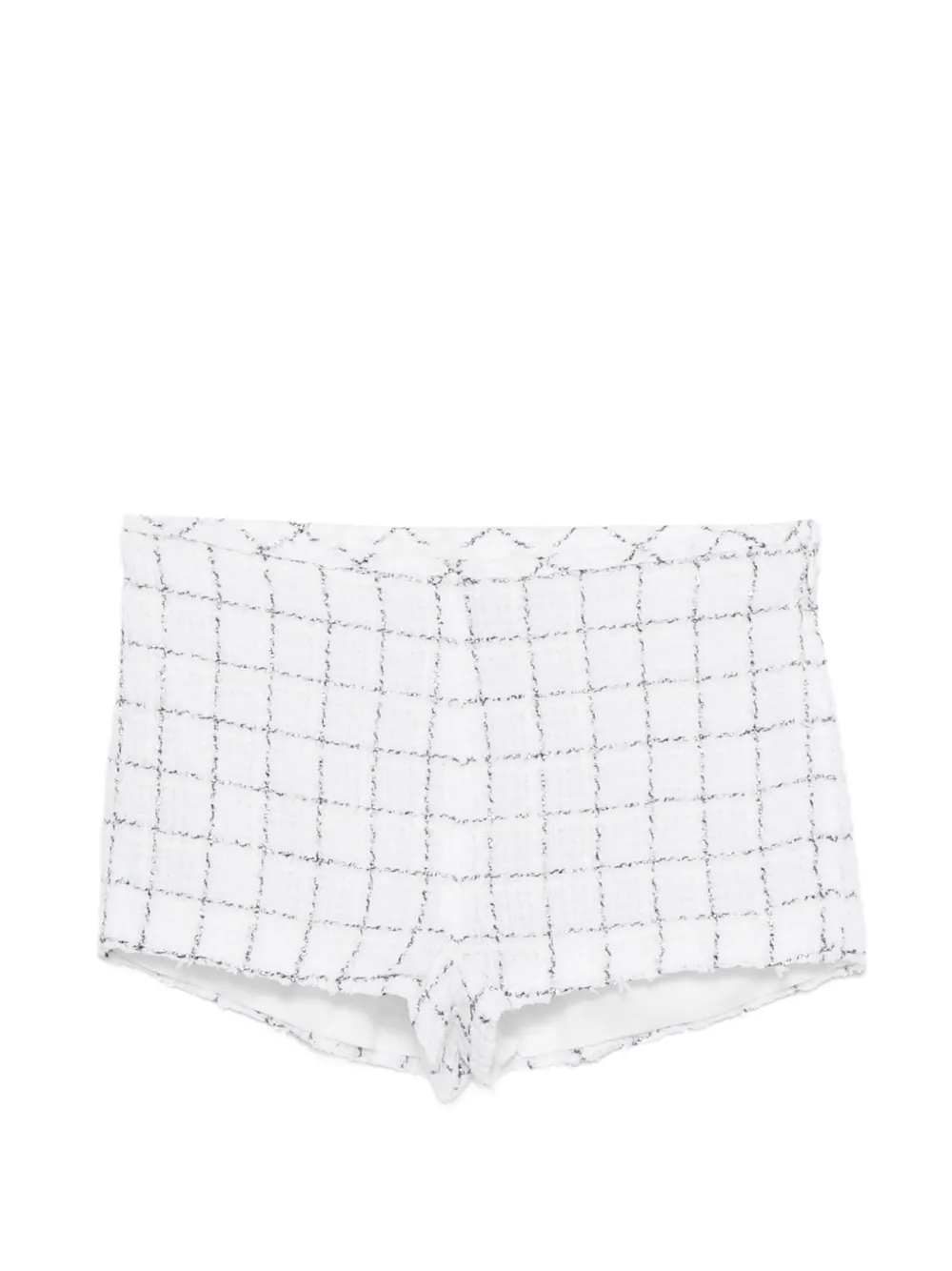 LIBEROWE Madeline check-pattern shorts - Bianco