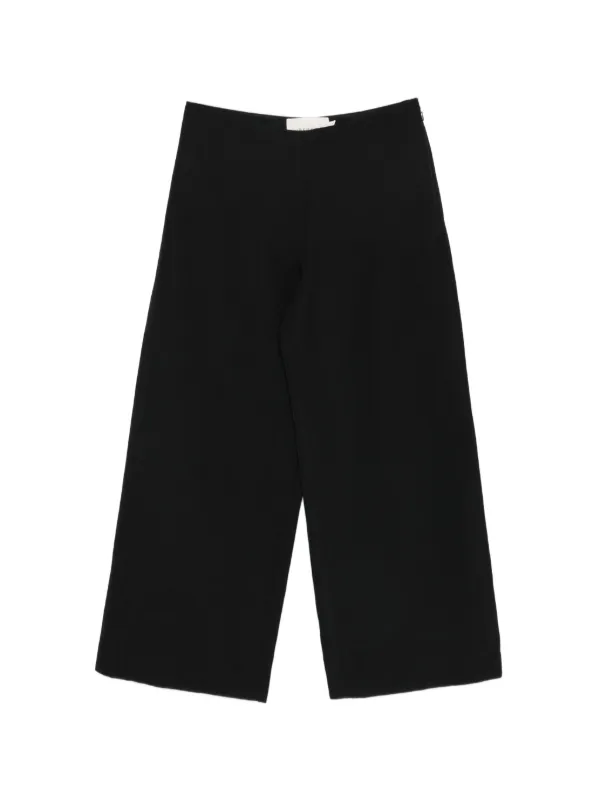 Liberowe Phebe Linen Cropped Trousers in Black