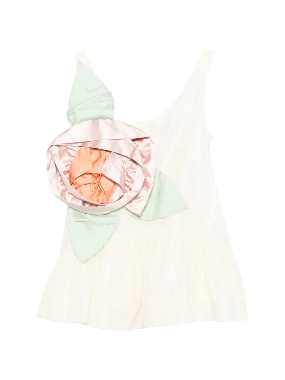 Simone Rocha rosette peplum top - Toni neutri