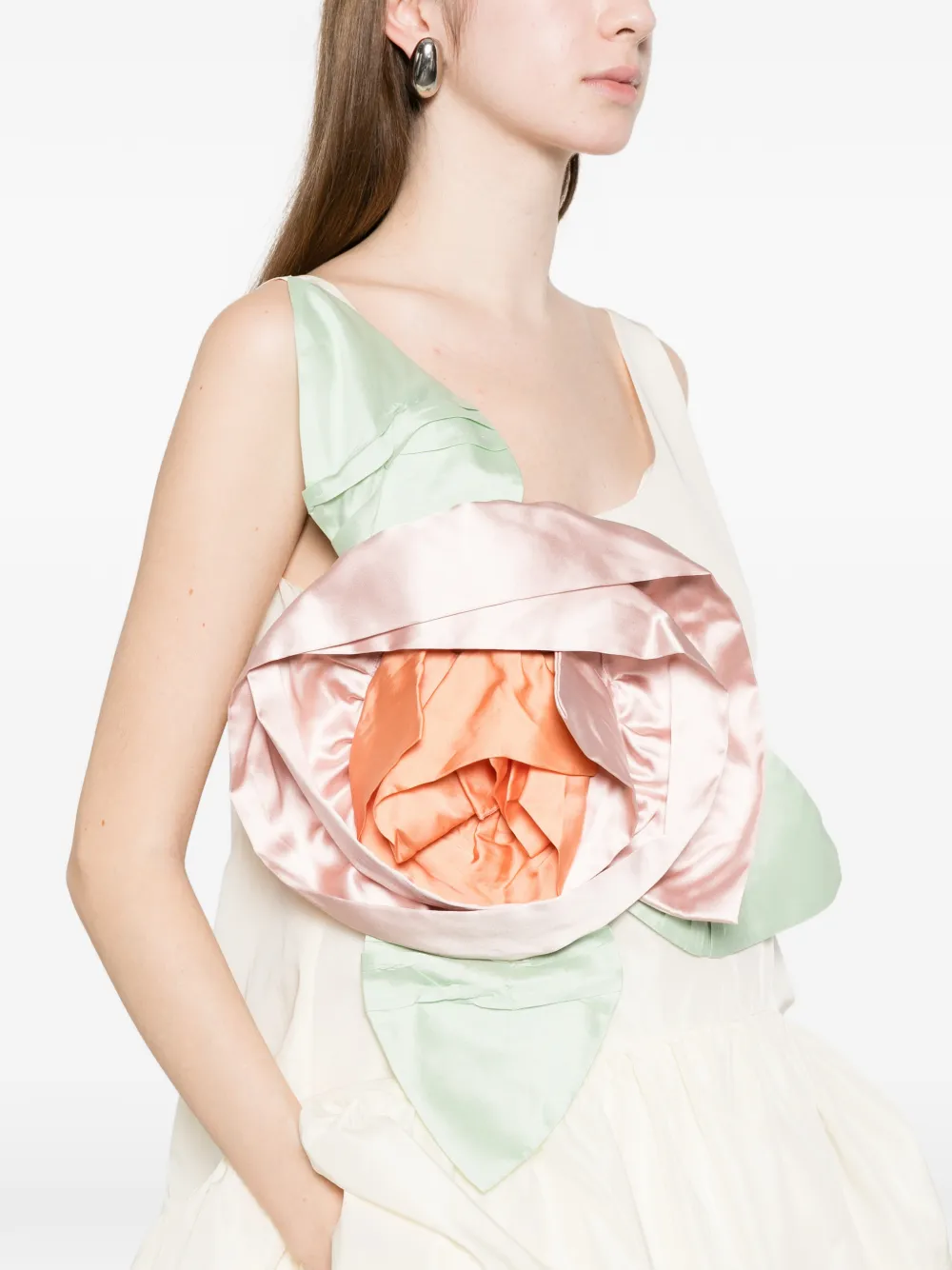 rosette peplum top
