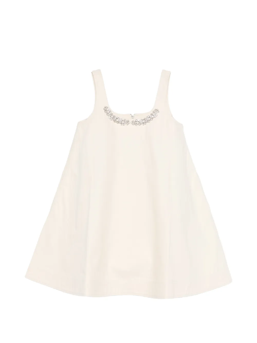 Simone Rocha Embellished A-line Mini Dress In Neutral