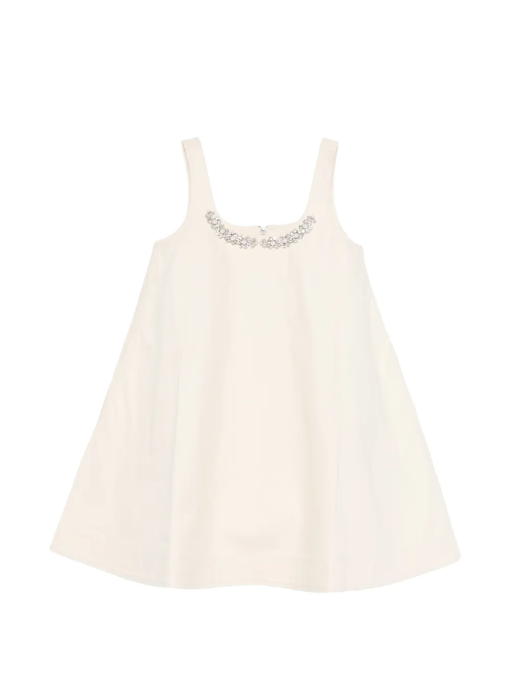 Simone Rocha embellished A-line mini dress - Toni neutri