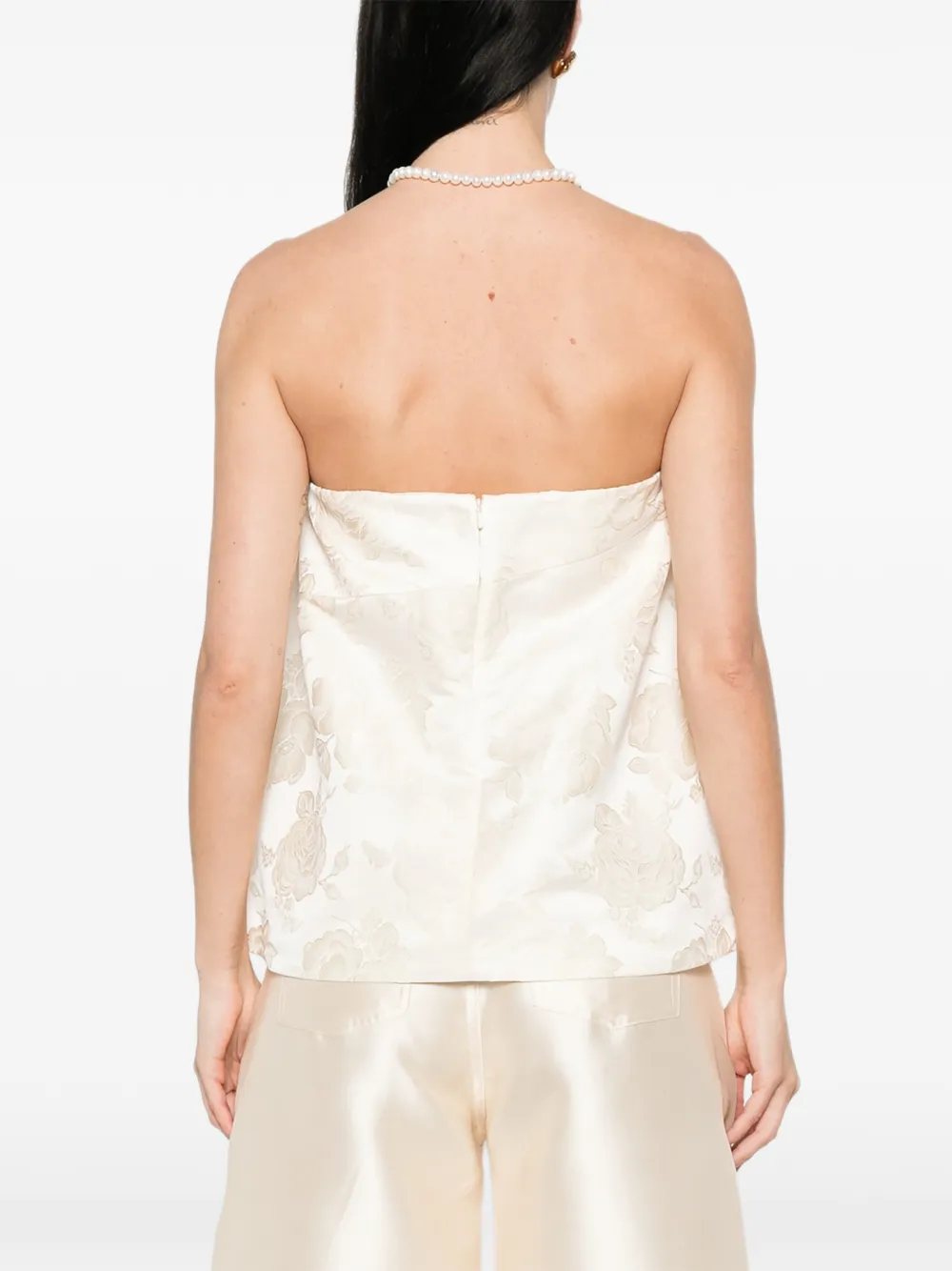 Simone Rocha Gesmockte top Beige