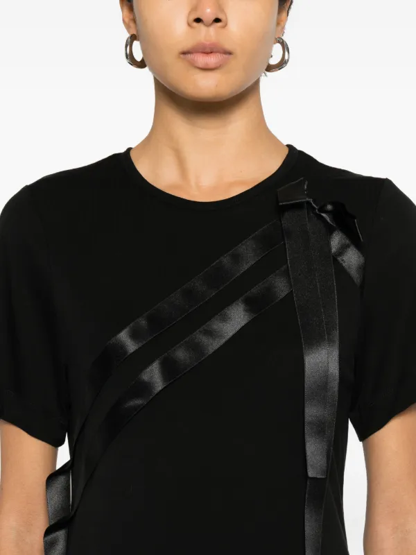 Simone Rocha リボンTシャツ Simone Rocha Ribbon bow-print T-shirt | White | FARFETCH
