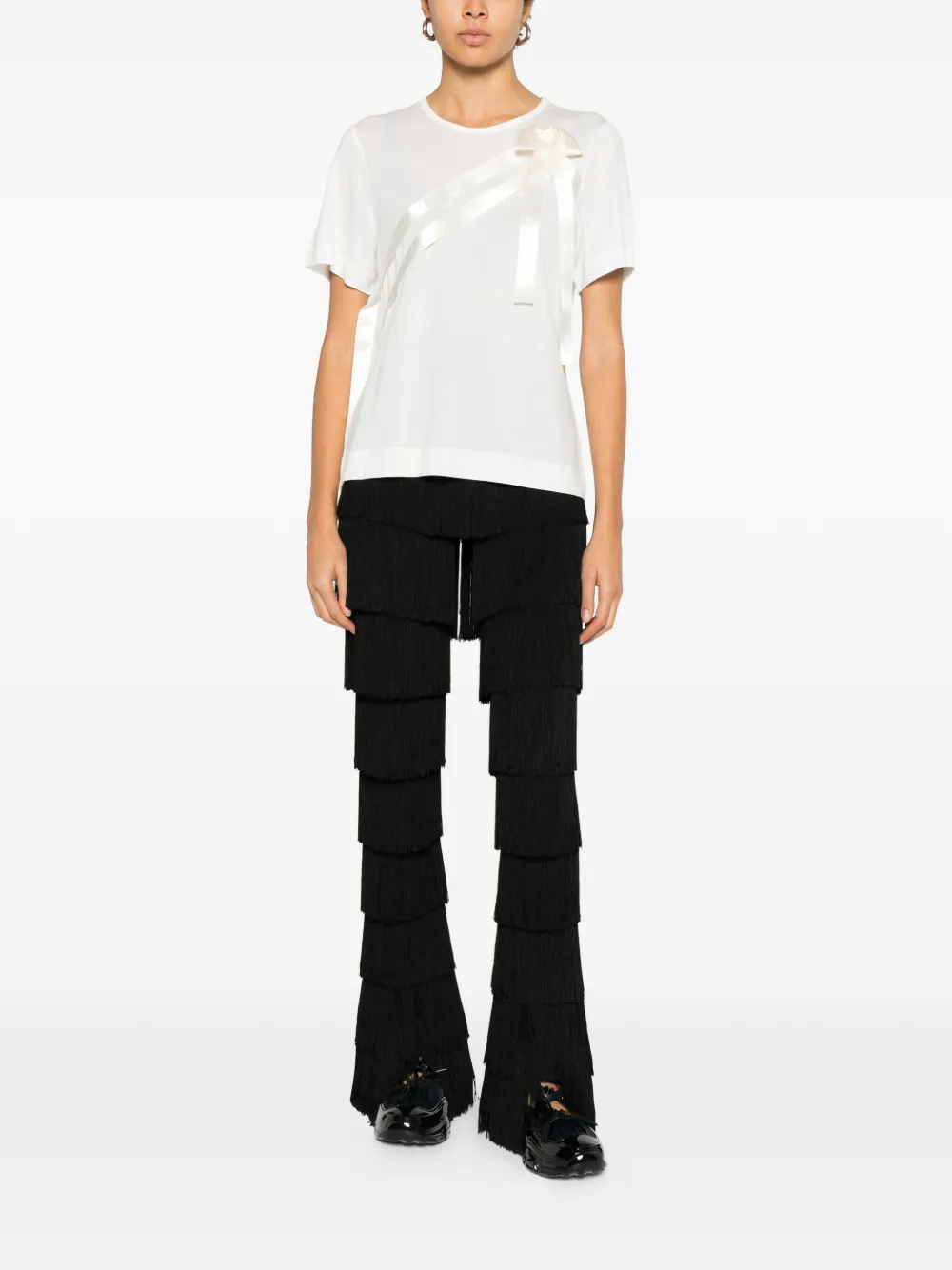  Simone Rocha Sash Bow T-shirt - White 