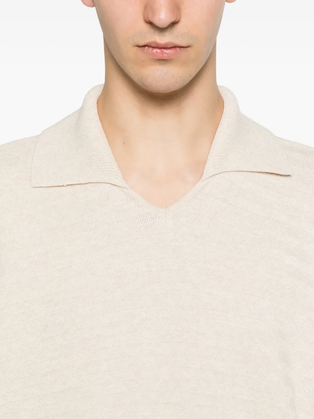 Jacquemus T-shirt met V-hals Beige