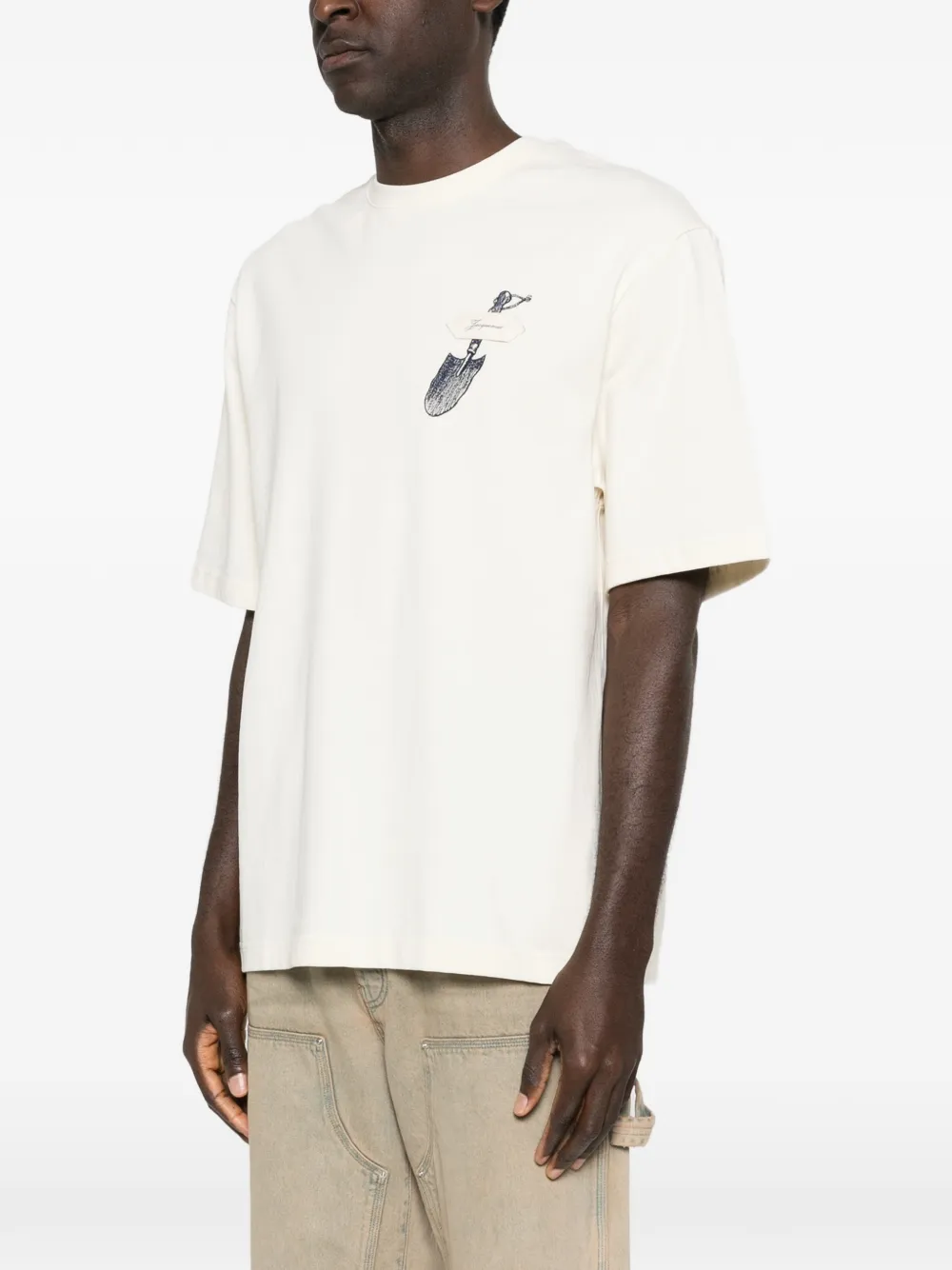 Jacquemus The Pelle T-shirt met borduurwerk Beige