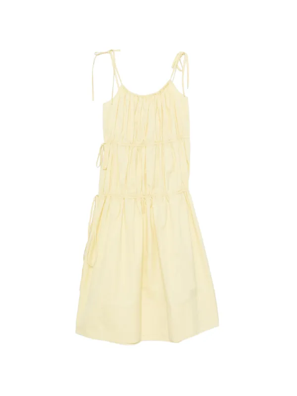 Liberowe Ella Silk Tie Dress in Yellow