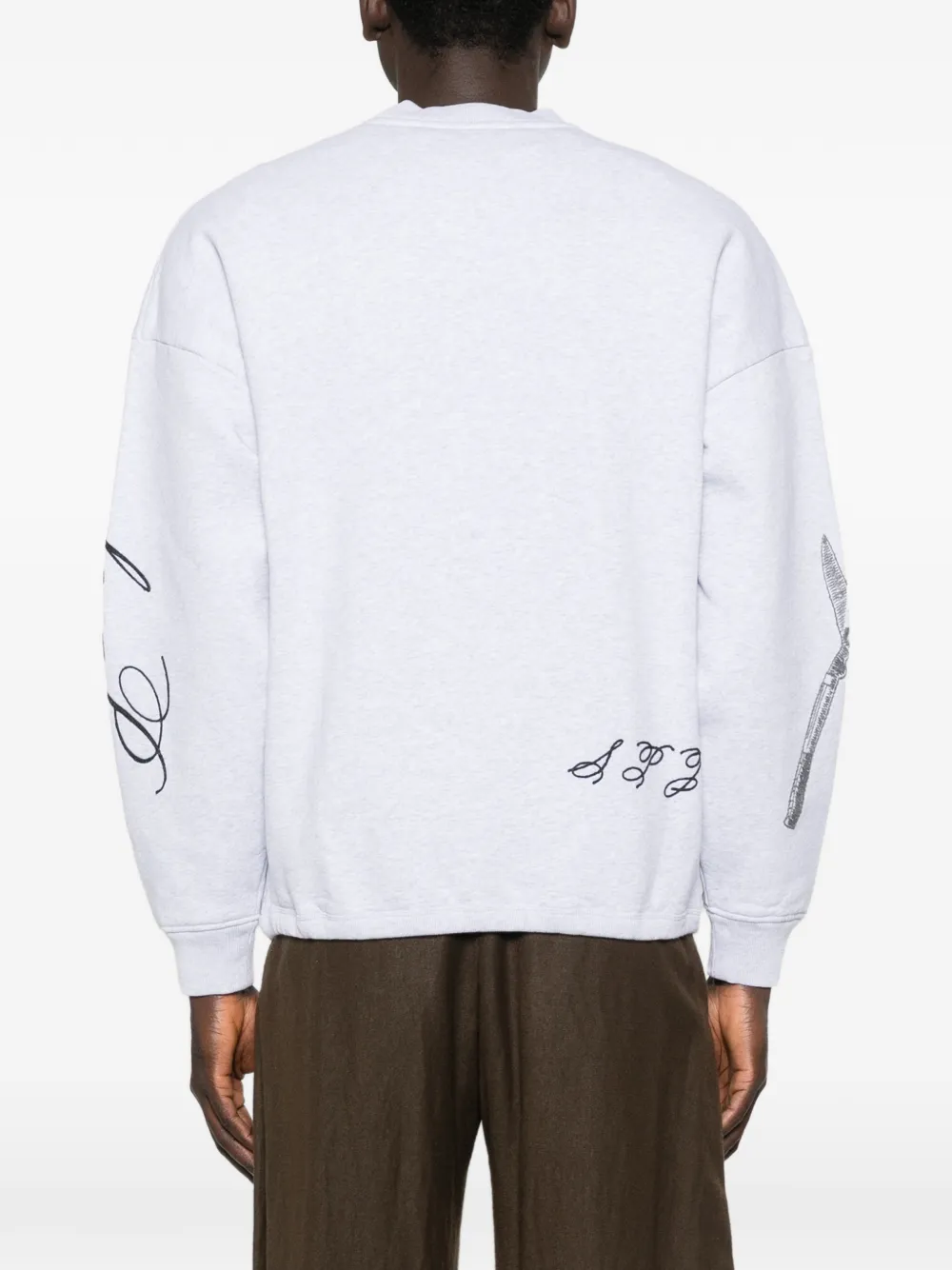 Jacquemus graphic-print Jacquard Sweatshirt | Grey | FARFETCH