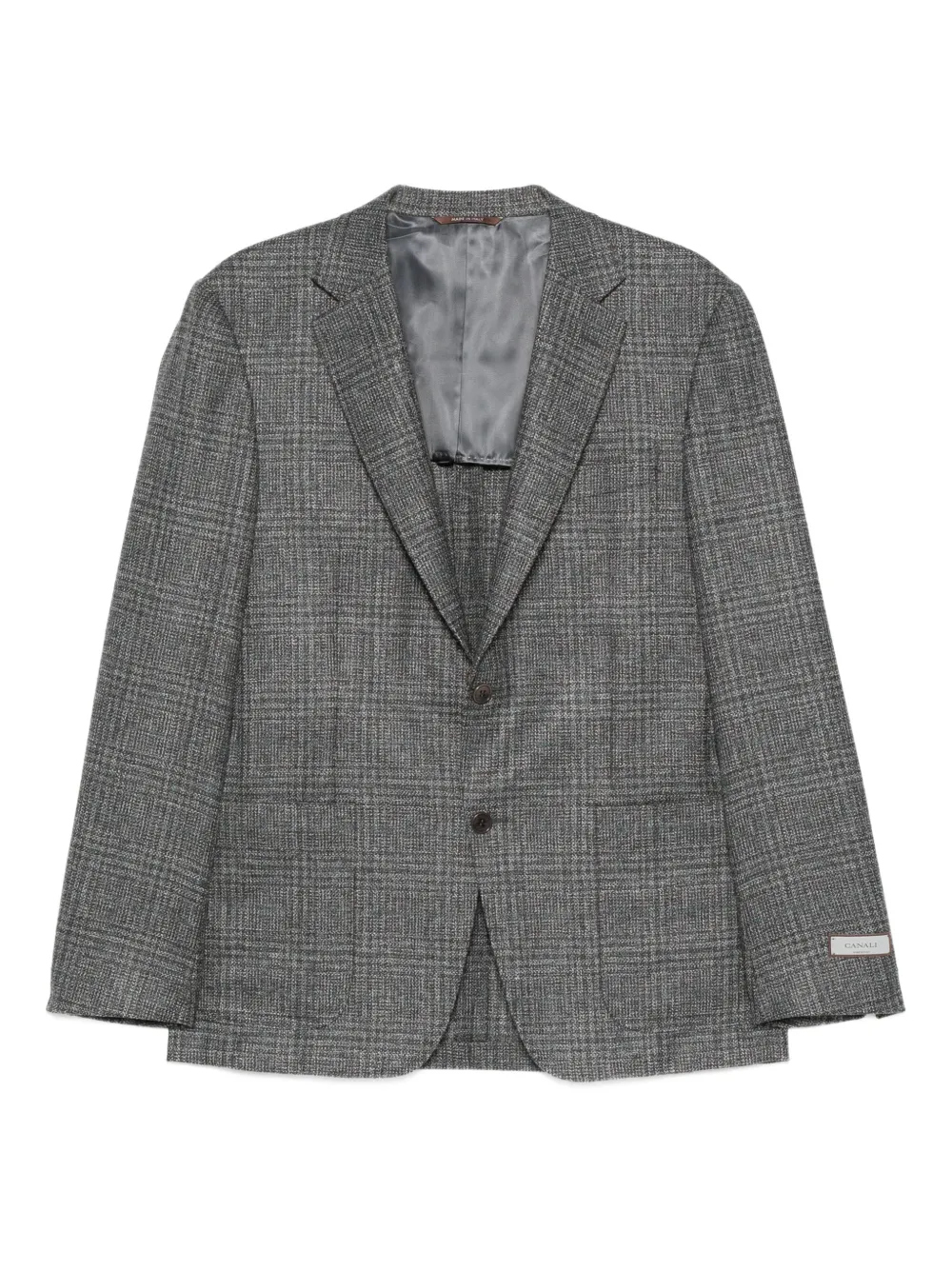 Canali check wool blazer | Grey | Image 1
