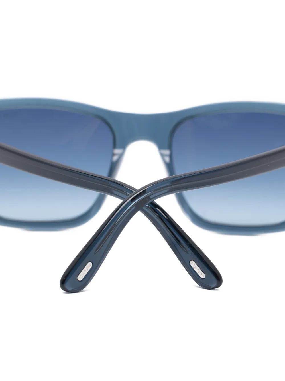 TOM FORD Eyewear Zonnebril met rechthoekig montuur Blauw