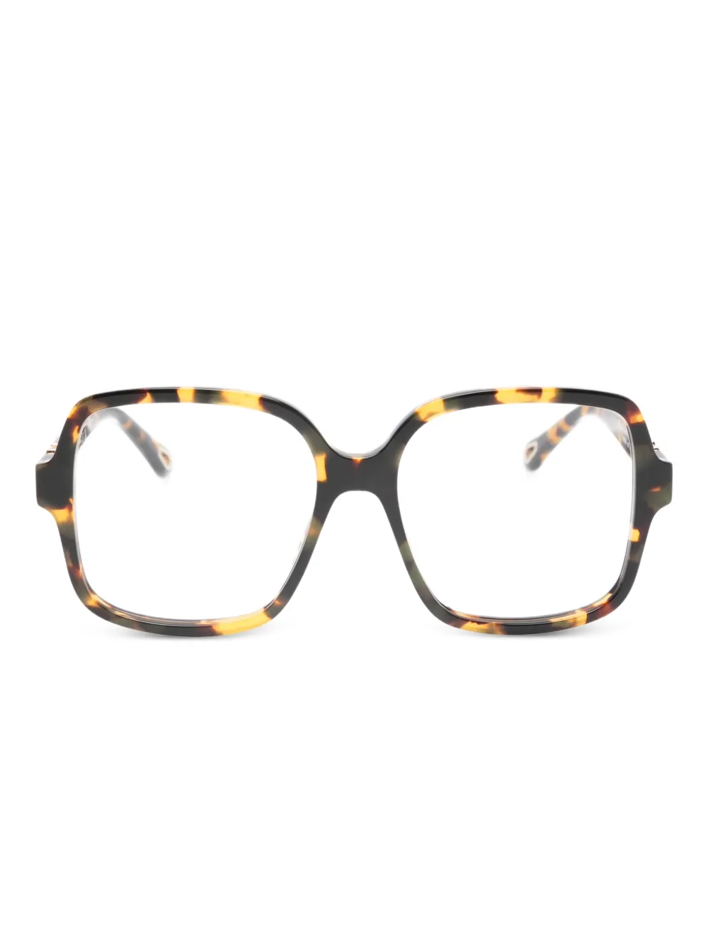 Chloé Eyewear geometric frame glasses | Brown | Image 1