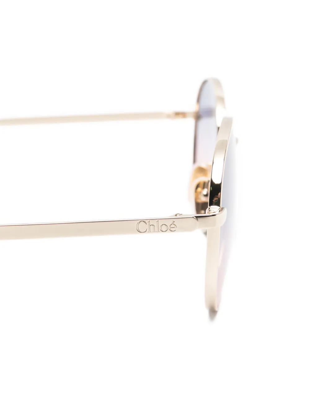  Chloé Eyewear Round-frame Sunglasses - Gold 