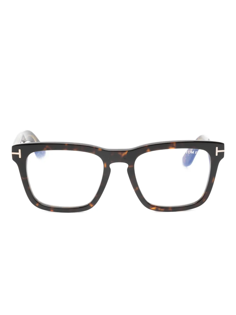 TOM FORD Eyewear Icon rectangle-frame glasses | Brown | Image 1
