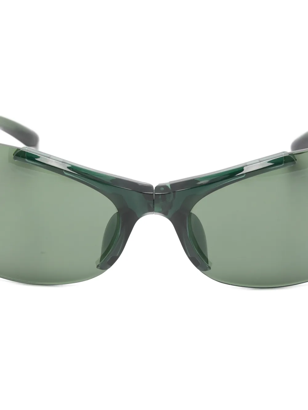 Balenciaga Eyewear BB0454S zonnebril met ovalen montuur Groen