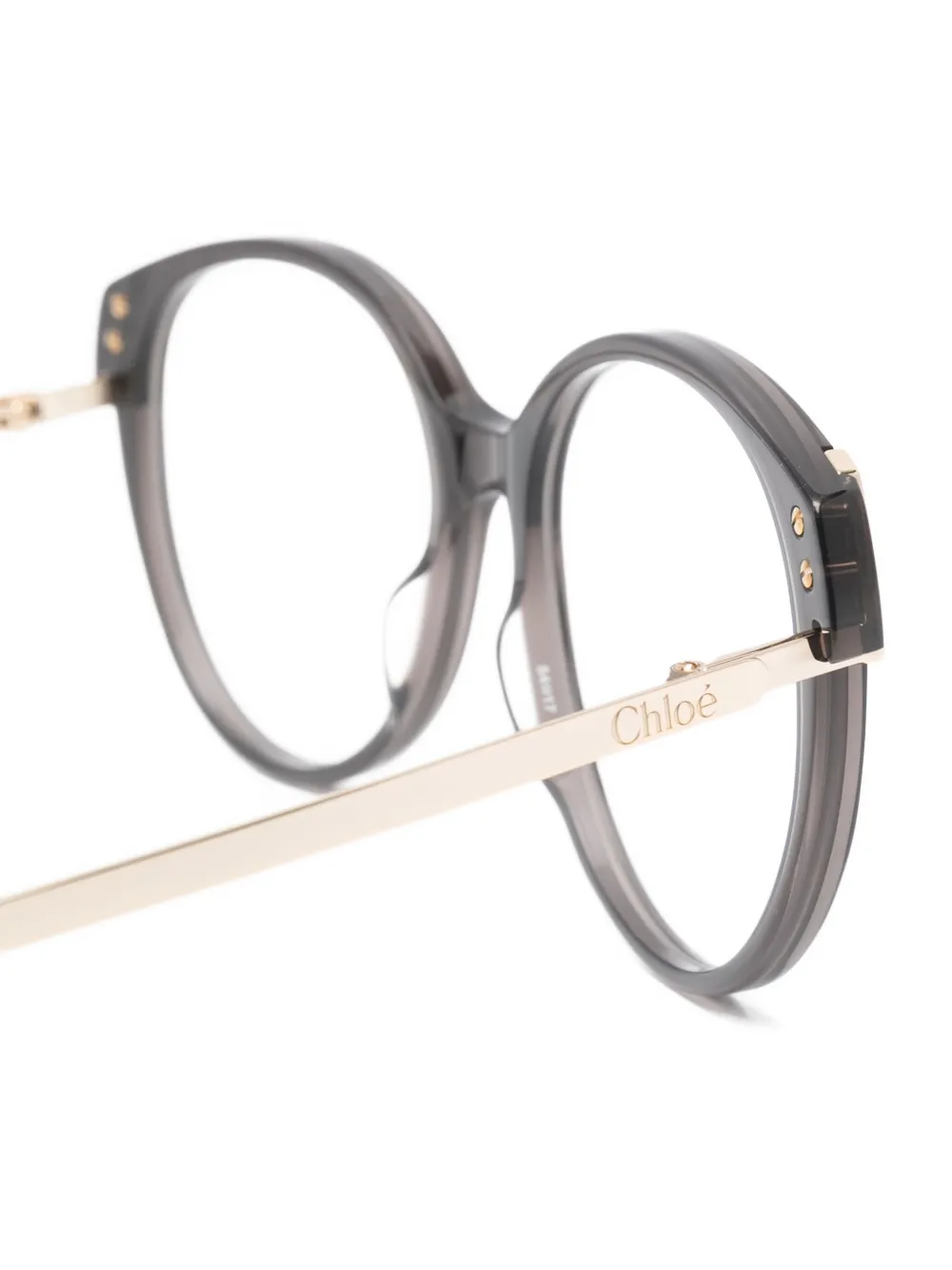  Chloé Eyewear Round Frame Glasses - Grey 