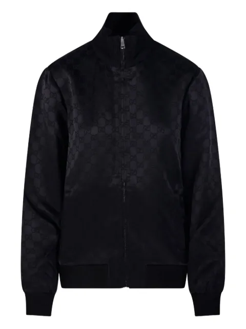 Gucci monogram-patterned zip-up sweatshirt