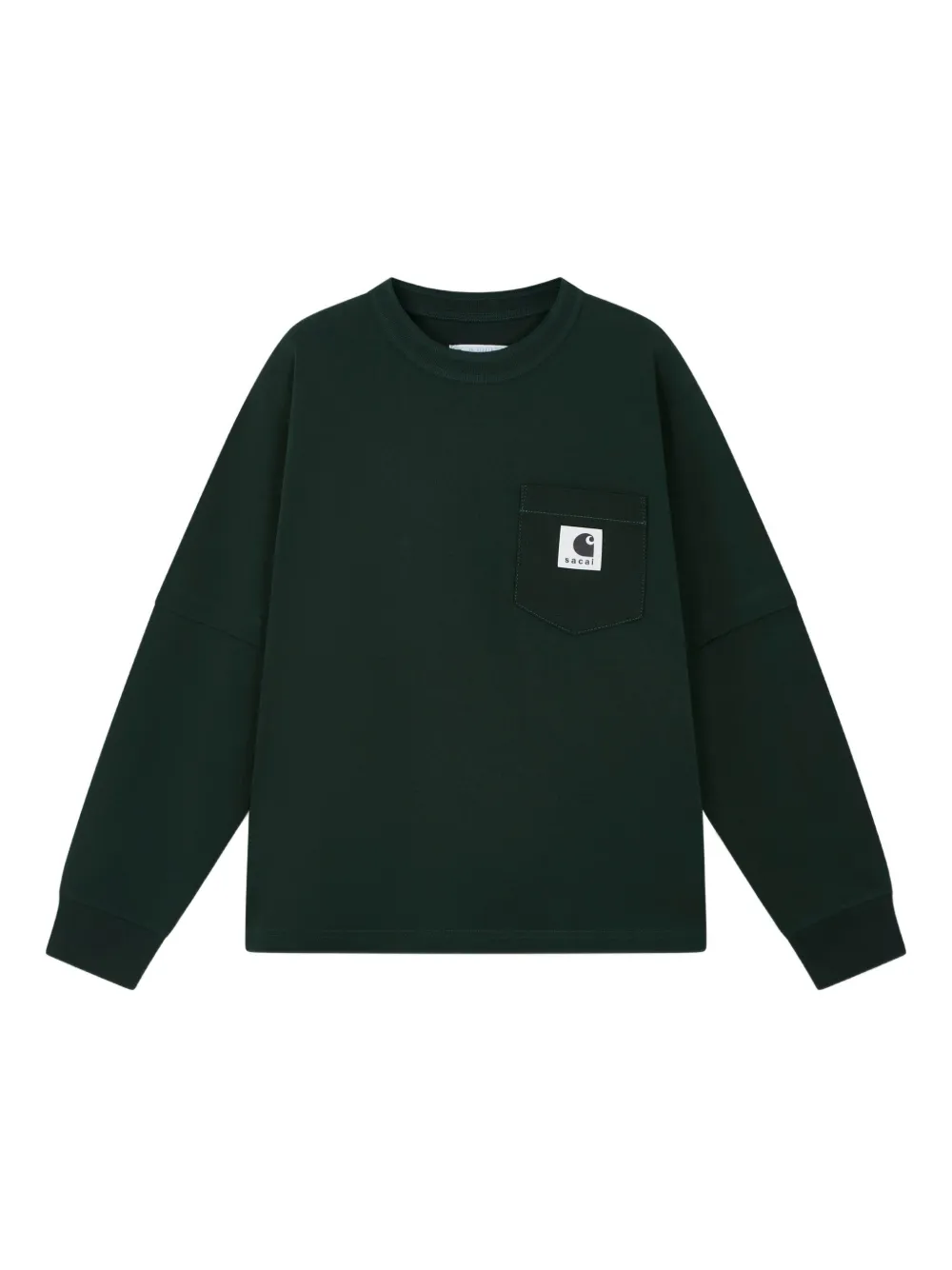 sacai x Carhartt WIP cotton jersey T-shirt - グリーン sacai x Carhartt WIP cotton jersey T-shirt - グリーン