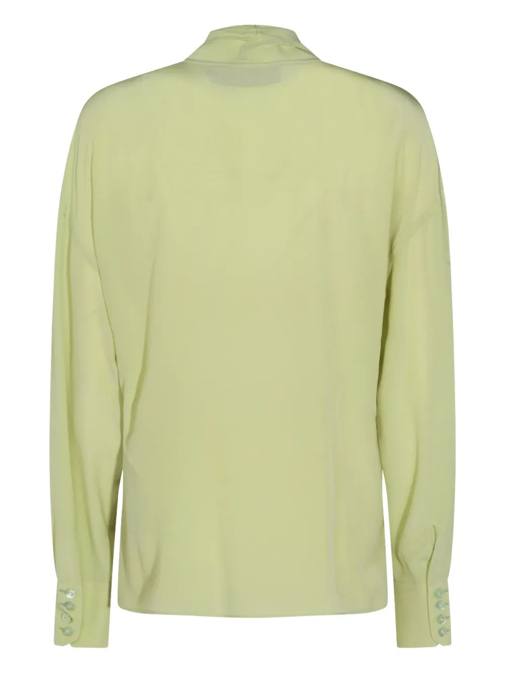 Gucci tie-neck buttoned top - Groen