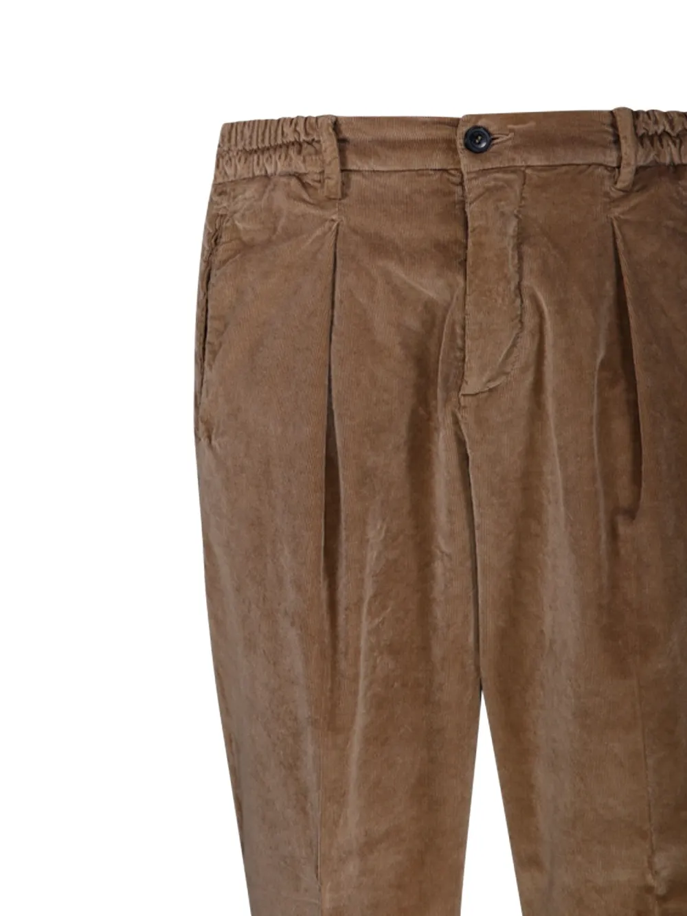 Entre Amis Broek met elastische taille Bruin