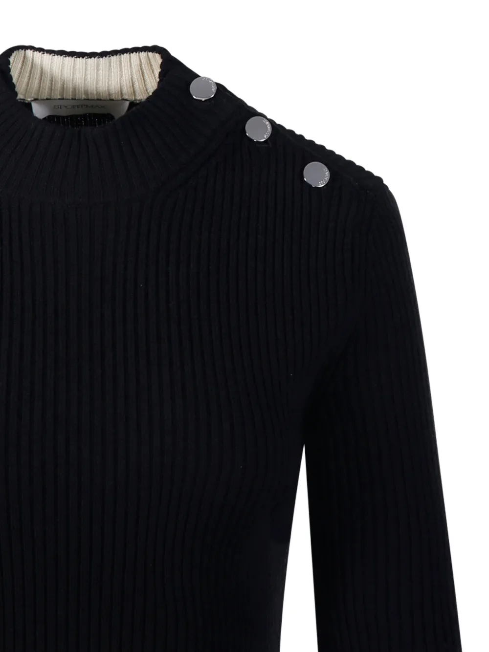 Sportmax Renania geribbelde trui Zwart