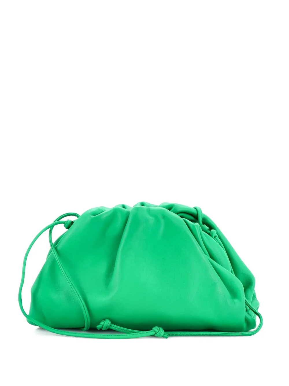 Pre-owned Bottega Veneta The Pouch Leather Mini Crossbody Bag In Green