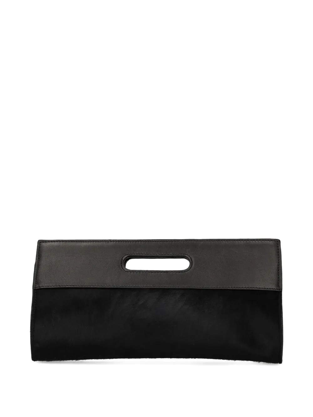 Vic Matie Cut-out Leather Clutch Bag In Black