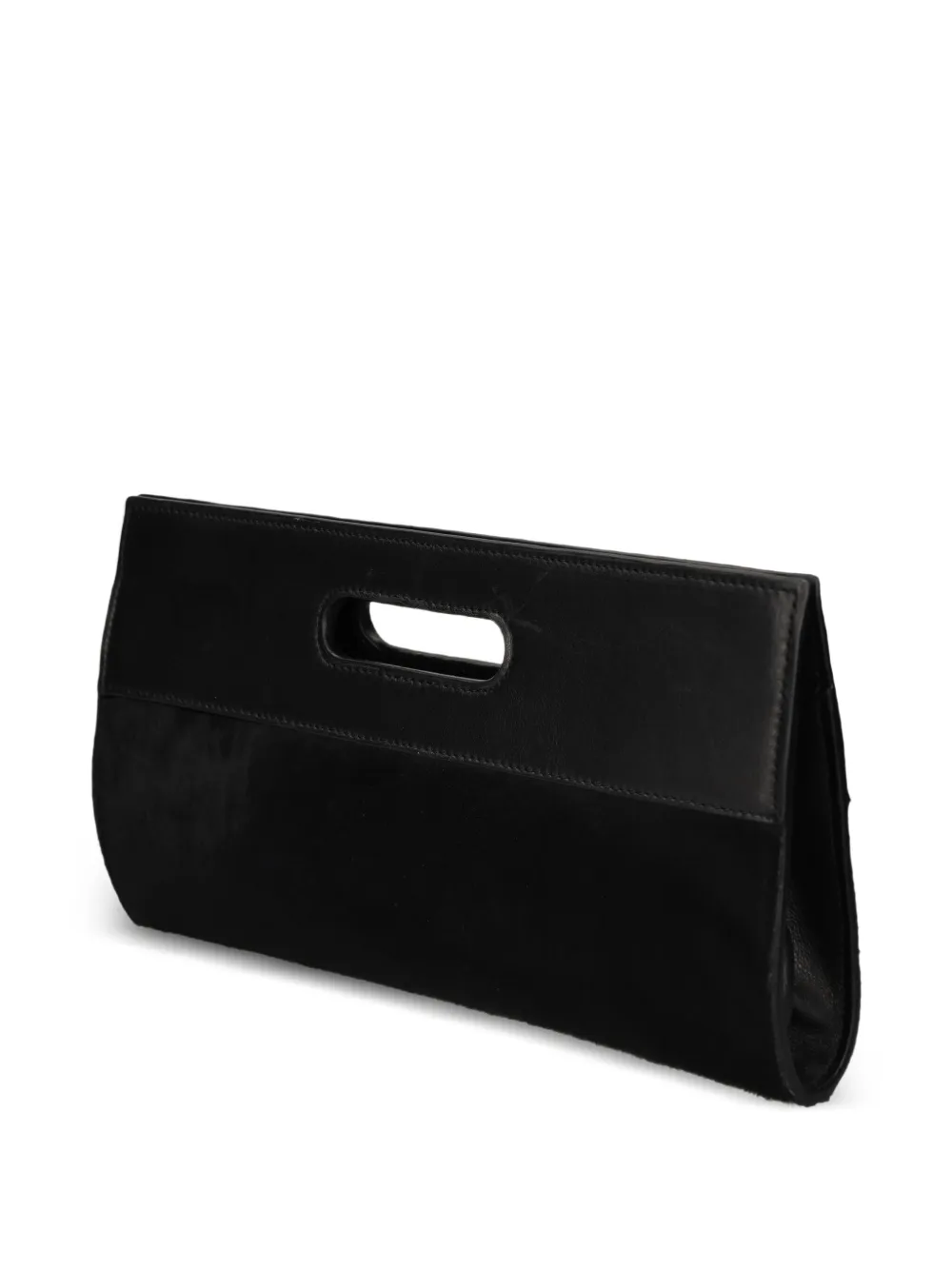 Vic Matie Cut-out Leather Clutch Bag In Black