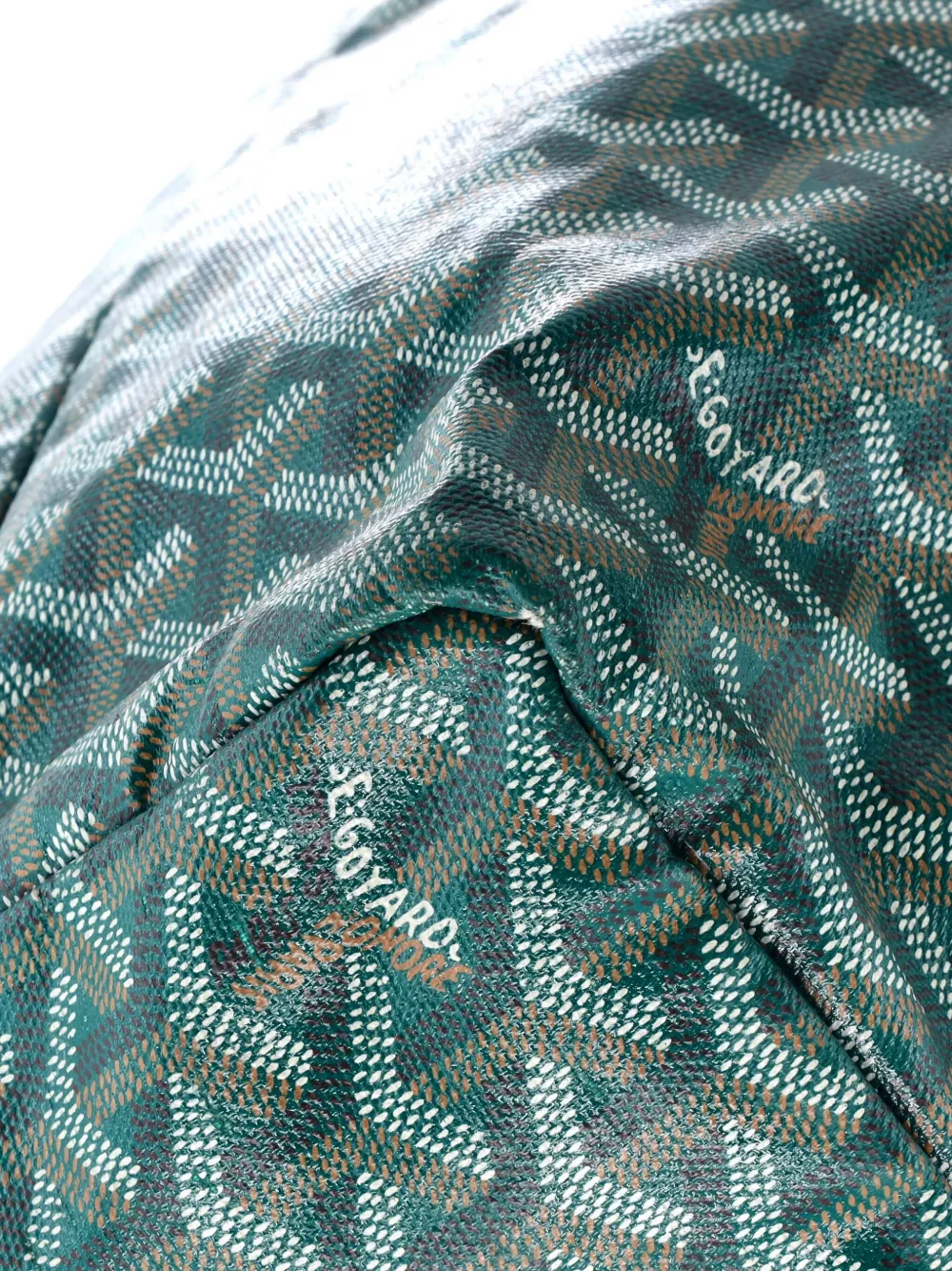 Pre-owned Goyard Saint Louis Coated Canvas Gm Tote Bag In Green