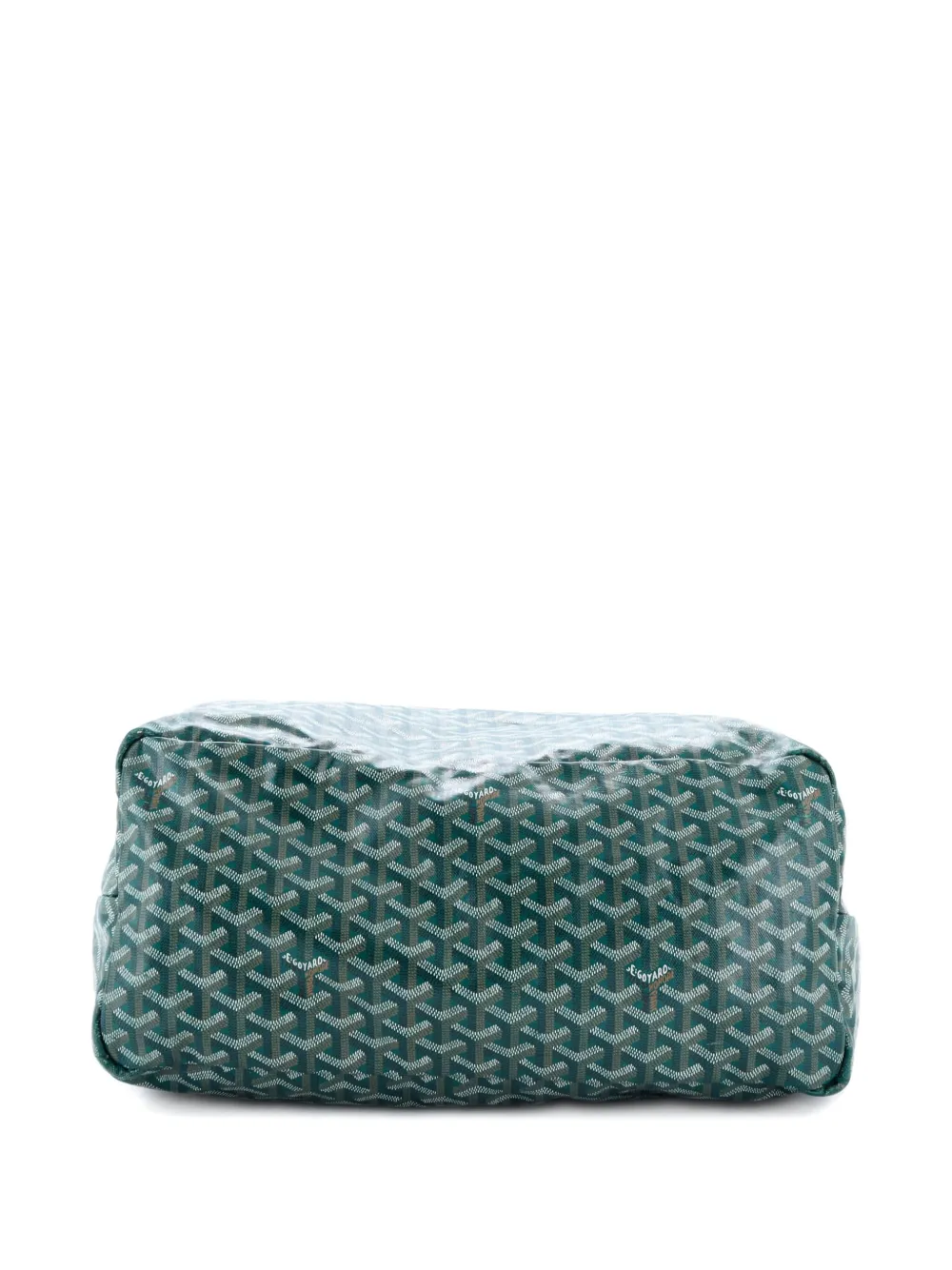 Pre-owned Goyard Saint Louis Coated Canvas Gm Tote Bag In Green