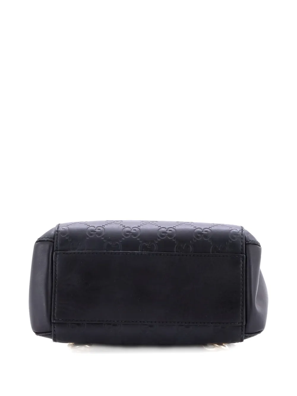 Pre-owned Gucci Padlock Ssima Leather Mini Backpack In Black