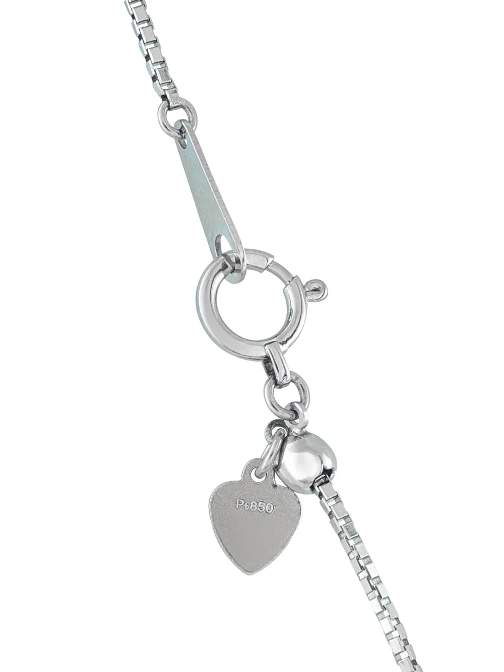 Pre-owned Lb Exclusive Platinum Diamond Necklace In Silver