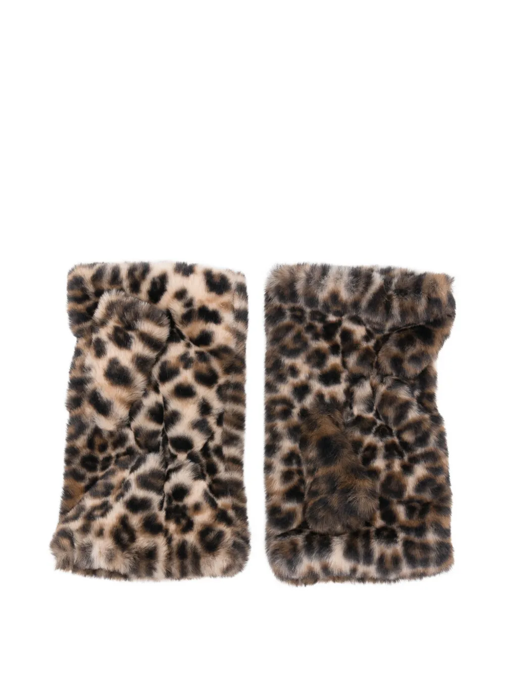 Alpo Leopard-print Gloves In Brown