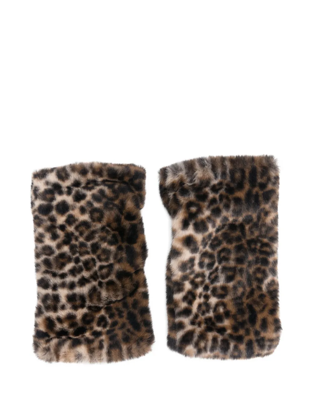 Alpo Leopard-print Gloves In Brown