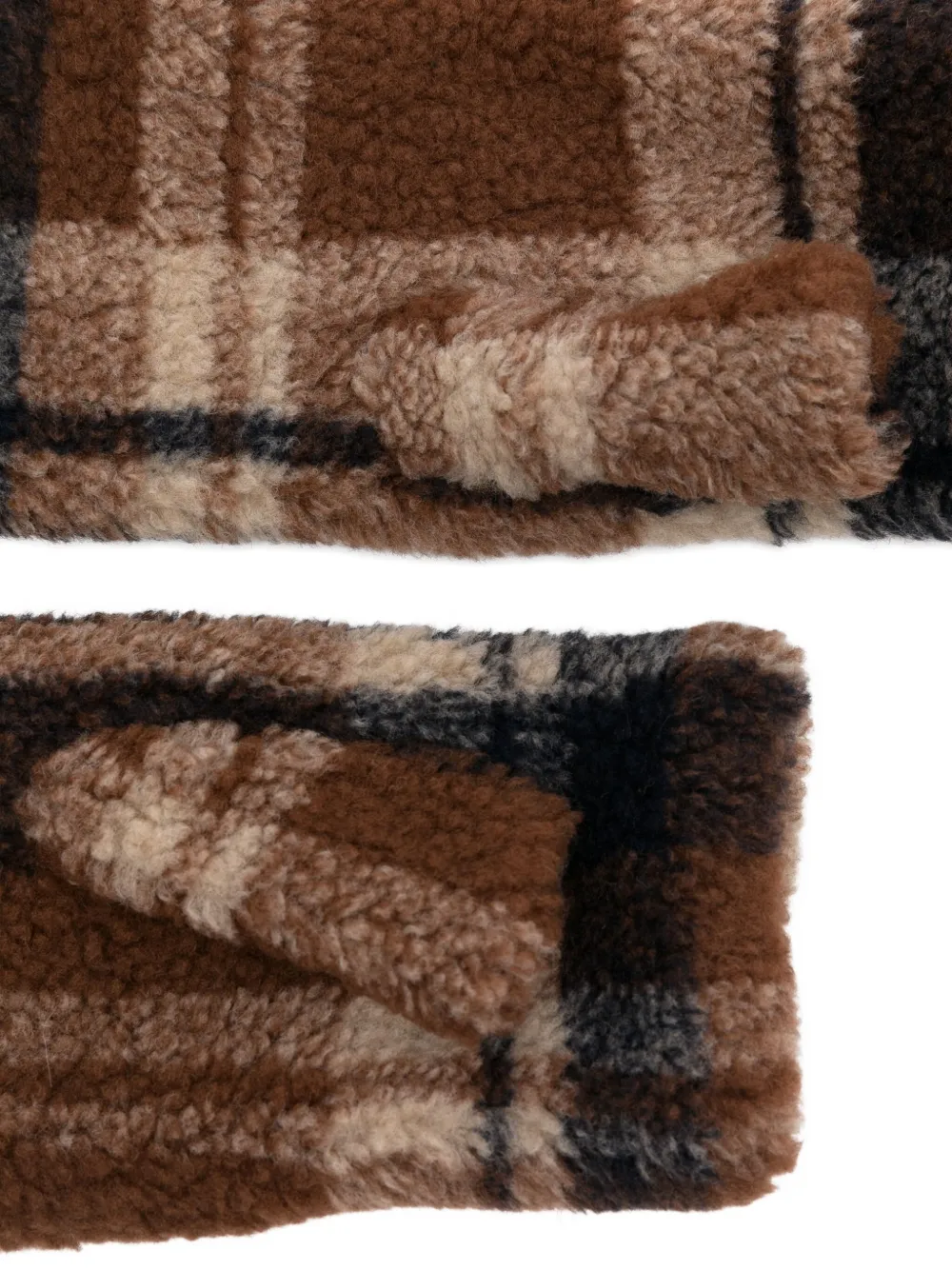 Alpo Plaid Gloves In Brown
