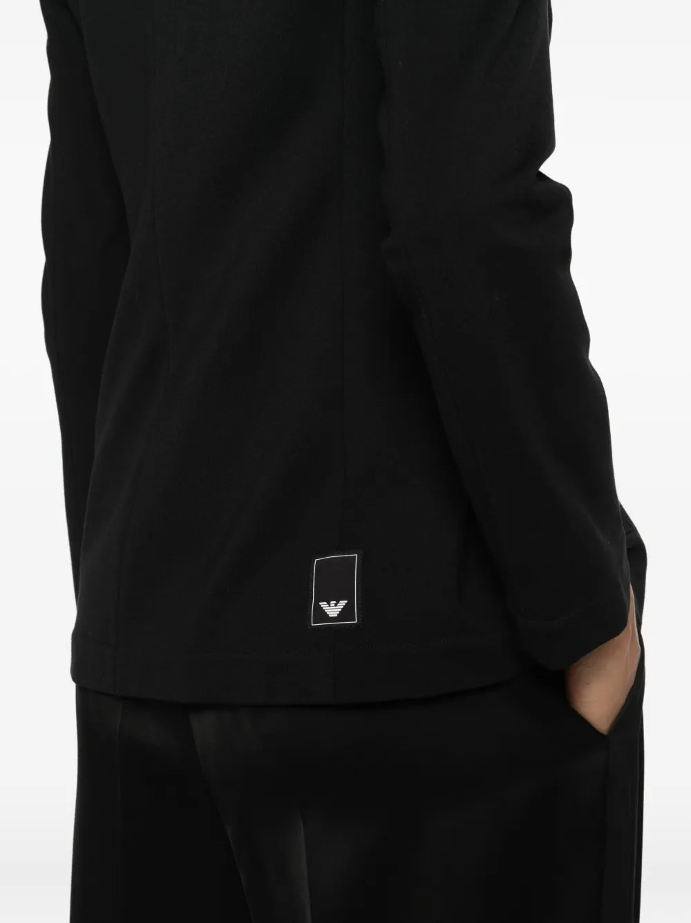 Emporio Armani Blazer met enkele rij knopen Zwart