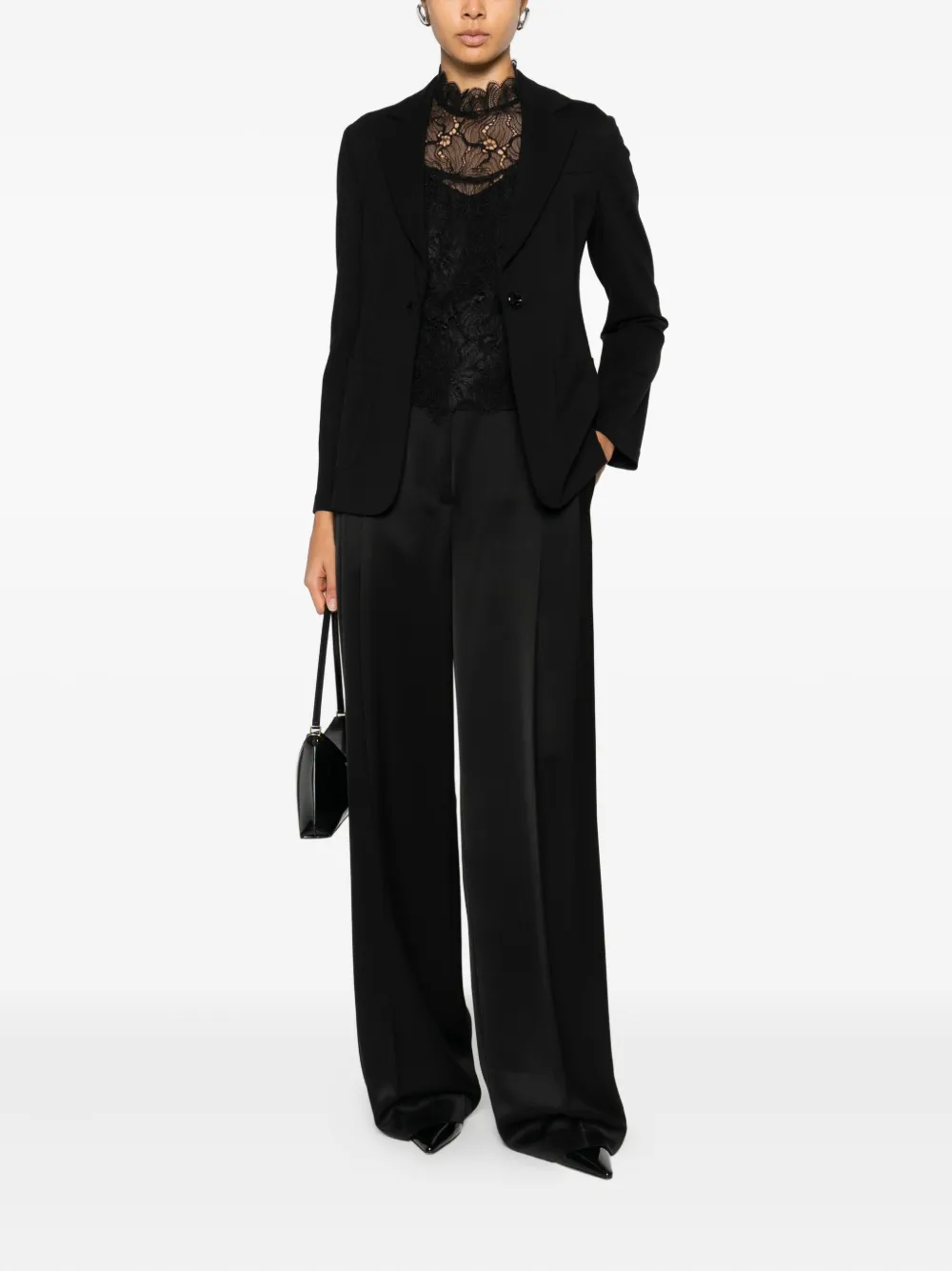 Emporio Armani Blazer met enkele rij knopen Zwart