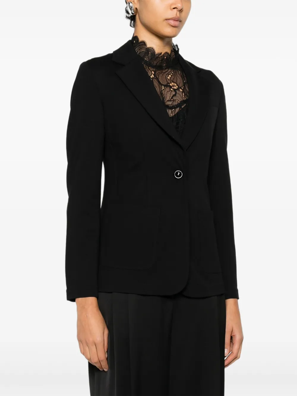 Emporio Armani Blazer met enkele rij knopen Zwart