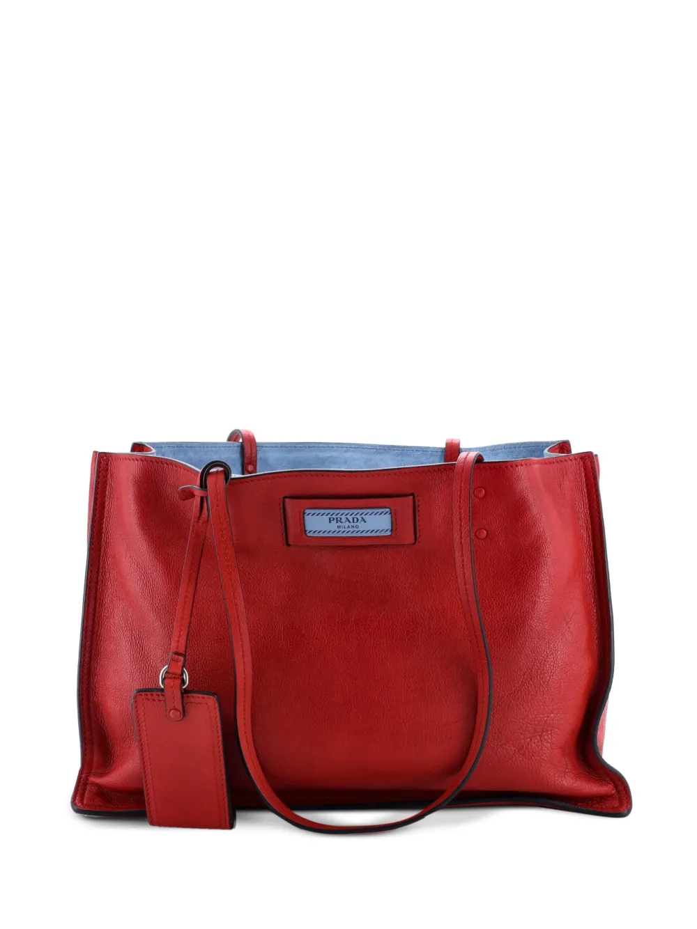 Prada Pre-Owned Etiquette Glace Calf Medium tote bag - レッド Prada Pre-Owned Etiquette Glace Calf Medium tote bag - レッド